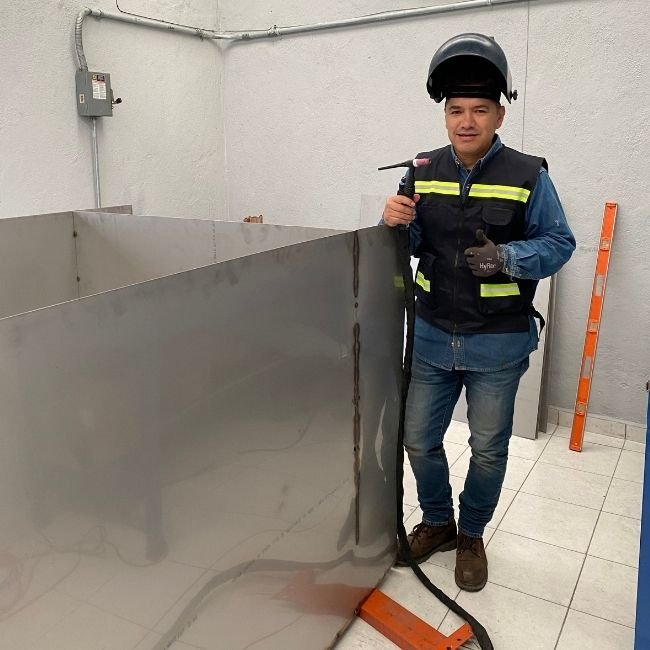 Fabricación de trampas en acero inoxidable 304, para plantas tratadoras de agua.